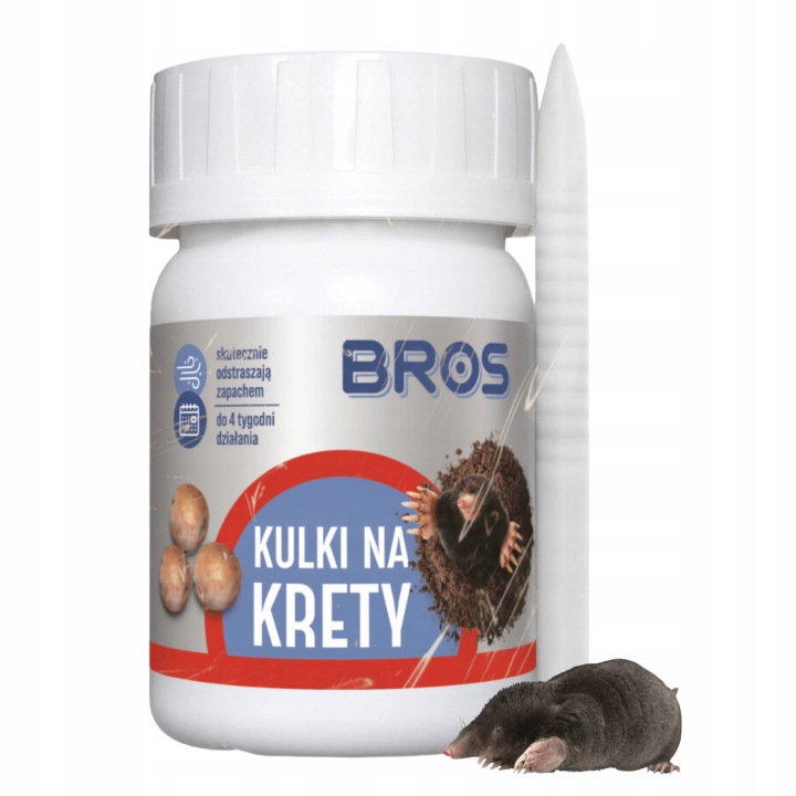 BROS guľôčky proti krtkom 90 g | Pachový odpudzovač