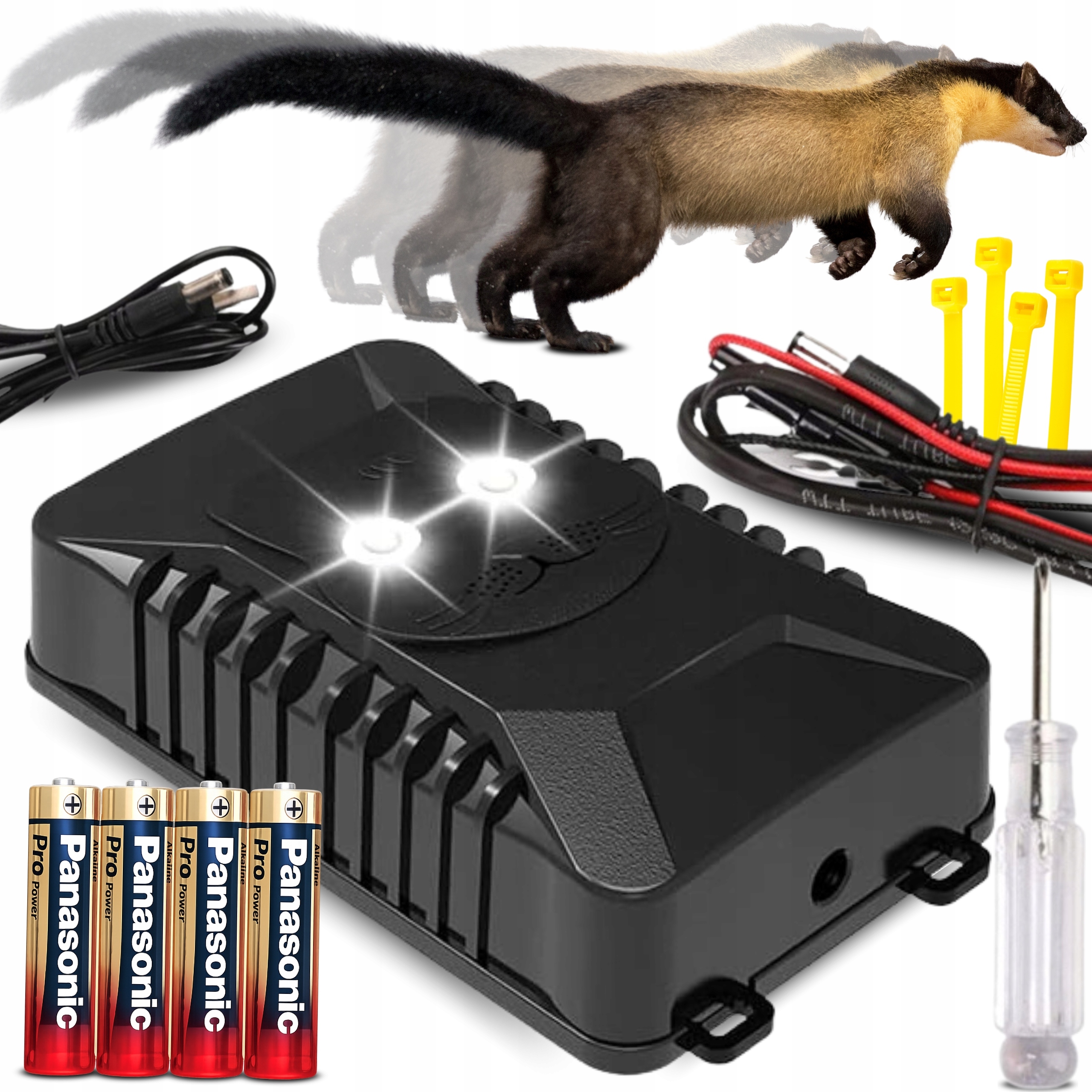Ultrazvukový odpudzovač kún do auta – batérie, USB, 12 V